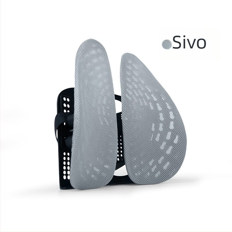 Ergonomična lumbalna jastučić za uredsku stolicu – prozračna poliester tkanina, punjenje od poliester vlakana, okvir od polipropilena, univerzalna kompatibilnost, mogućnost tiskanja logotipa