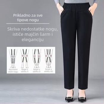 Traperice od denima i pamuka s flejske podstavom, ultra niska talija, ravni kroj, debeli materijal