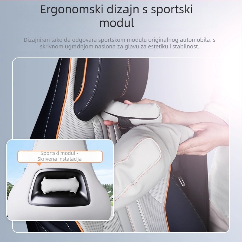 Univerzalna autosjedalna jastučić za glavu i vrat s lumbalnom podrškom za sportske sjedalice, kompatibilna s 25-modelom 01, tijekom cijele godine, prilagodljivo