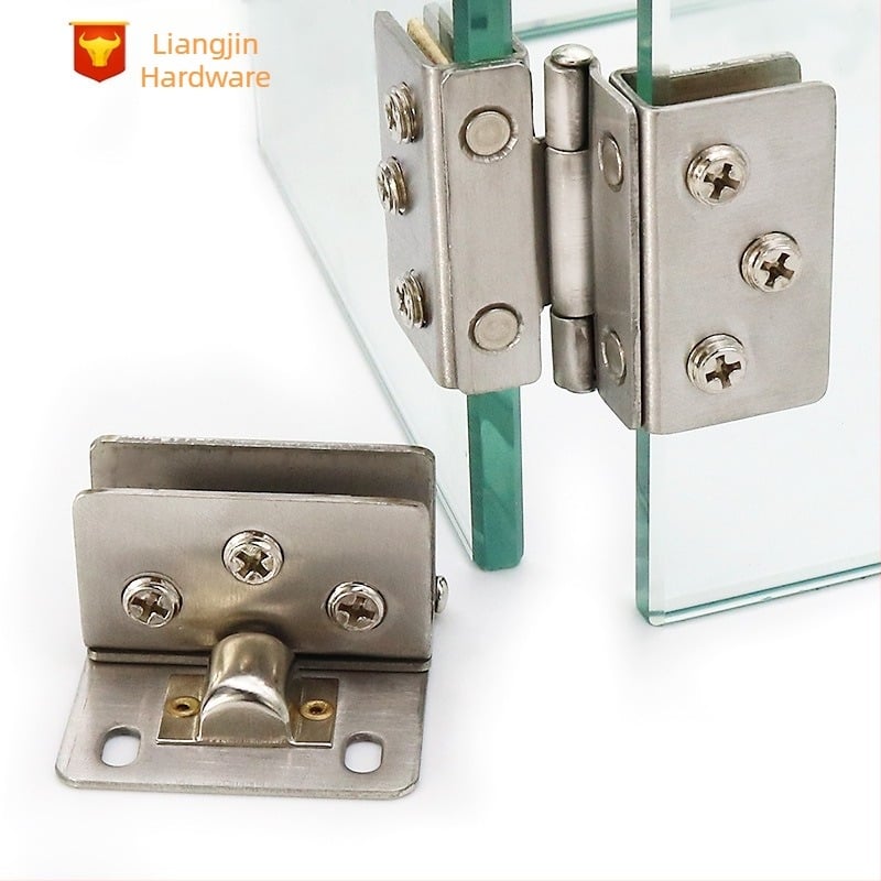 Panta za staklo od nehrđajućeg čelika – montaža bez bušenja; pogodno za vitrine, vinske ormariće, prozore i druge staklene vrata; model ST500201; raspon klipsa 5–10 mm; površina žičana obrada