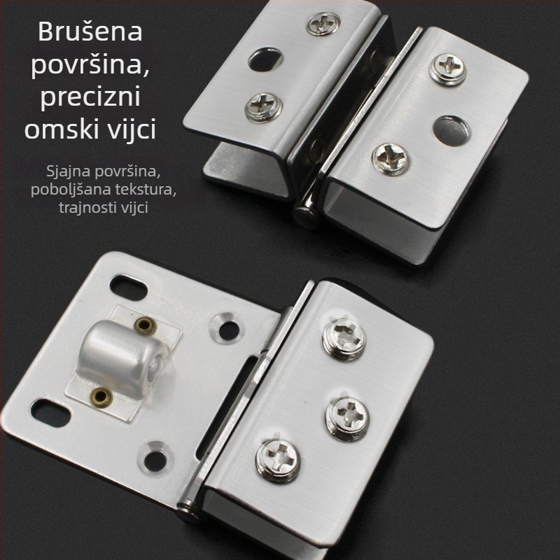 Dvostrani staklena šarka za staklena vrata, nehrđajući čelik, 180°, model 001