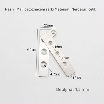 Nerđajući čelik sedmerostrani šarnir za prozore i namještaj, model 20190925, moderni minimalistički stil, teški teret
