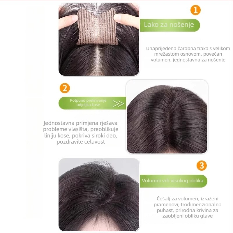 Mei Zhi Zhi GM911/GM9511 Nadomjestak za kosu od visokotemperaturnog svilenog materijala – ravno za žene