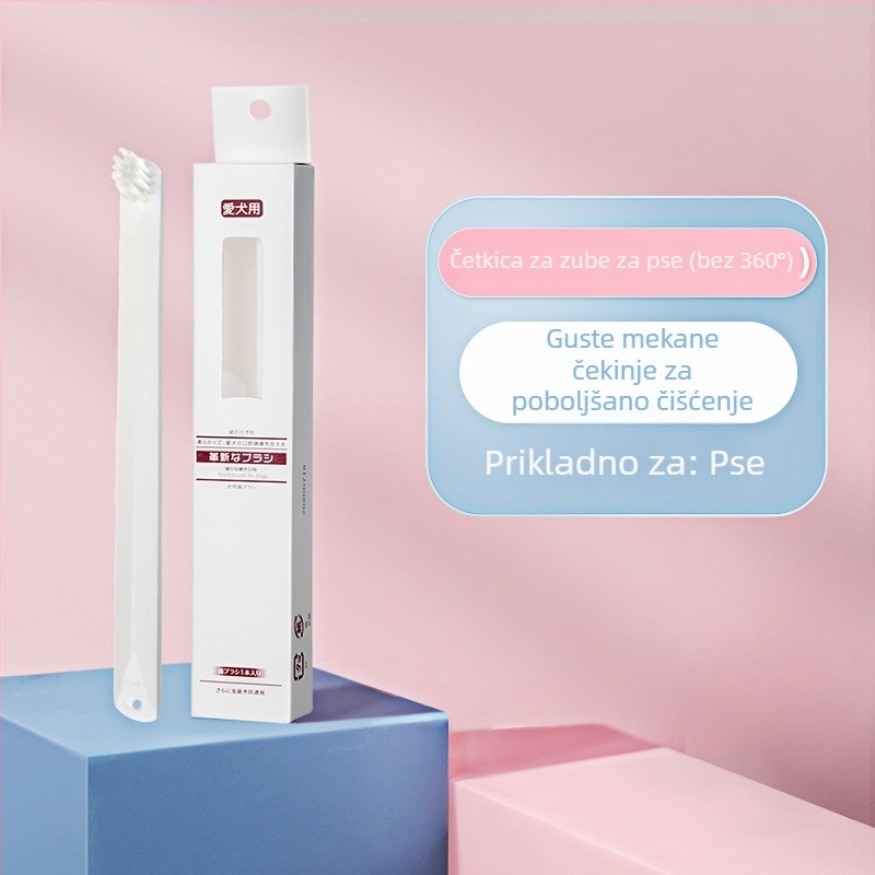 Set za njegu zubi kućnih ljubimaca: prstna četkica i vlažne maramice za mačke i pse (antibakterijski, svjež dah, uklanjanje mrlja, uklanjanje kamenca)