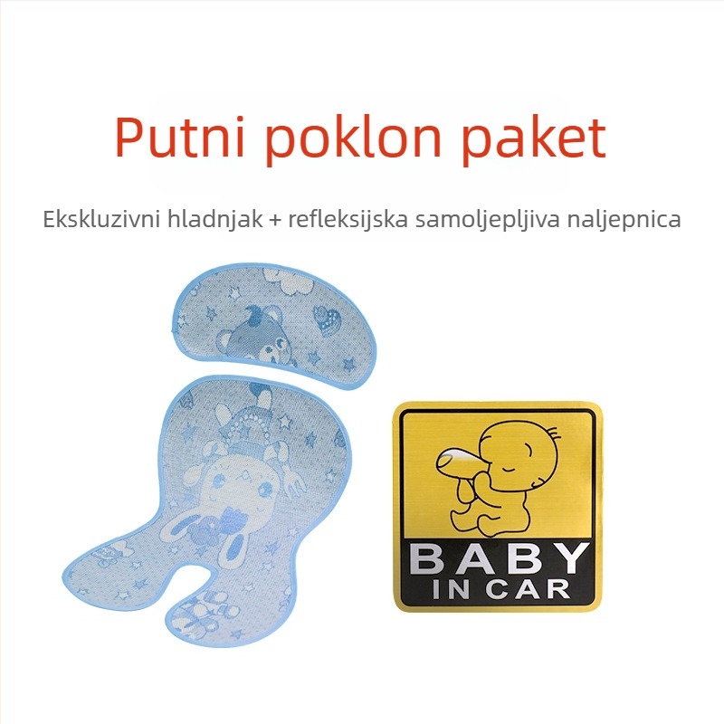Set dodatne opreme za dječje autosjedalice: sjenilo za sunce, podloga protiv habanja, auto podloga, reflektirajuća naljepnica | Marka: Good luck; Materijal: Plastika; Podrijetlo: Ningbo, Zhejiang