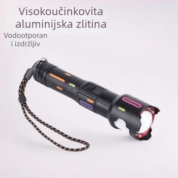 Ručna LED svjetiljka od aluminijske legure, LED 15W, 1500 lm, domet 500 m