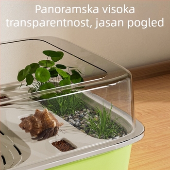 Kutija za uzgoj Hermit Craba s penjačim okvirom, vodom i skloništem; Lonac za uzgoj kornjača – oprema za kućne ljubimce (Težina 1.28 kg; Sorta Brazilian Turtle; Vrsta: Turtle; Oblik tijela: Toy Type)