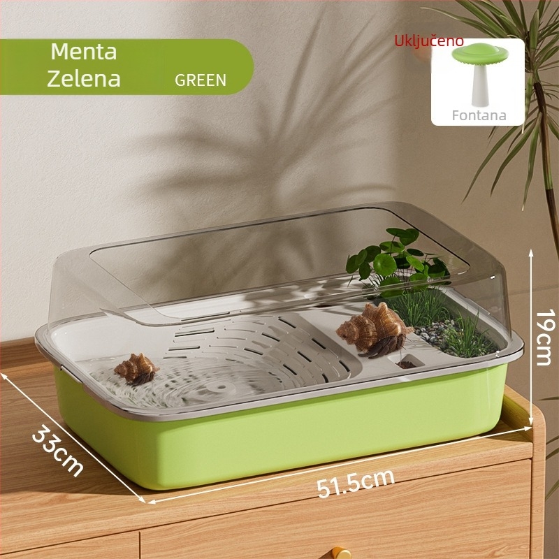 Kutija za uzgoj Hermit Craba s penjačim okvirom, vodom i skloništem; Lonac za uzgoj kornjača – oprema za kućne ljubimce (Težina 1.28 kg; Sorta Brazilian Turtle; Vrsta: Turtle; Oblik tijela: Toy Type)