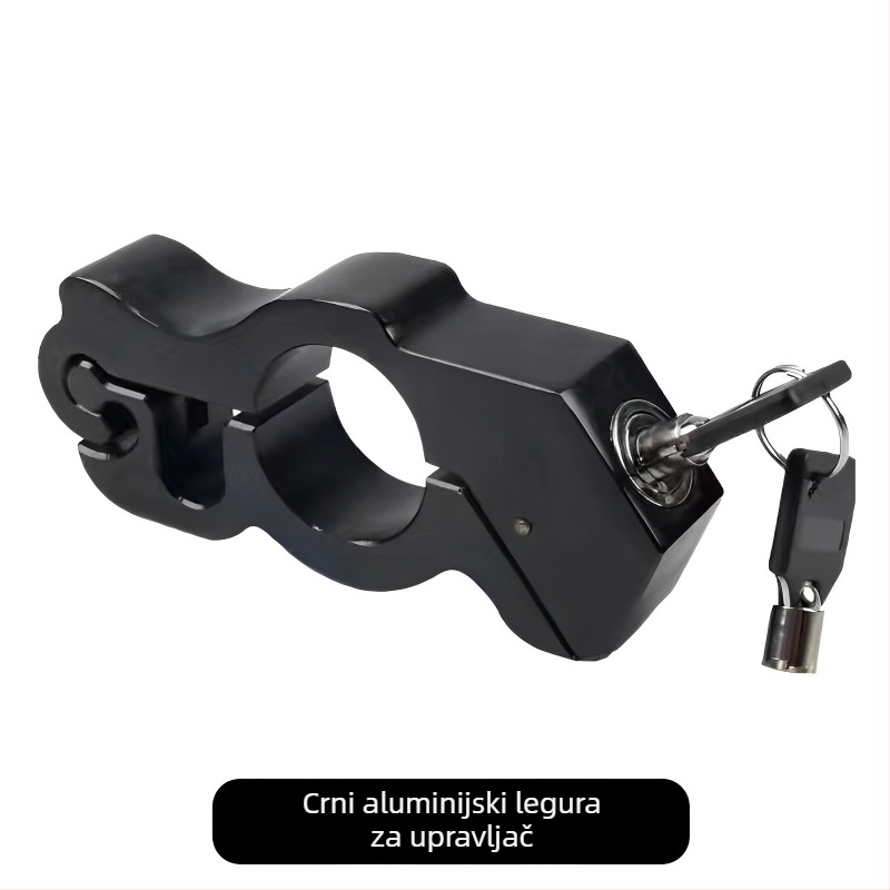 Aluminijski zasun za upravljač - prenosni anti-kradni zasun za električna bicikla, električne skutere i motocikle - Težina 395 g