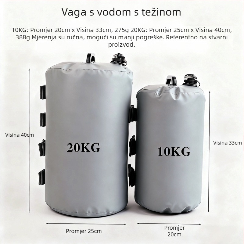 Vanjska vodena torba za kampiranje s vodootporanom tkaninom, PVC mrežasti zatvarač, prugasti uzorak, kapacitet 10 kg/20 kg — Naturepeak