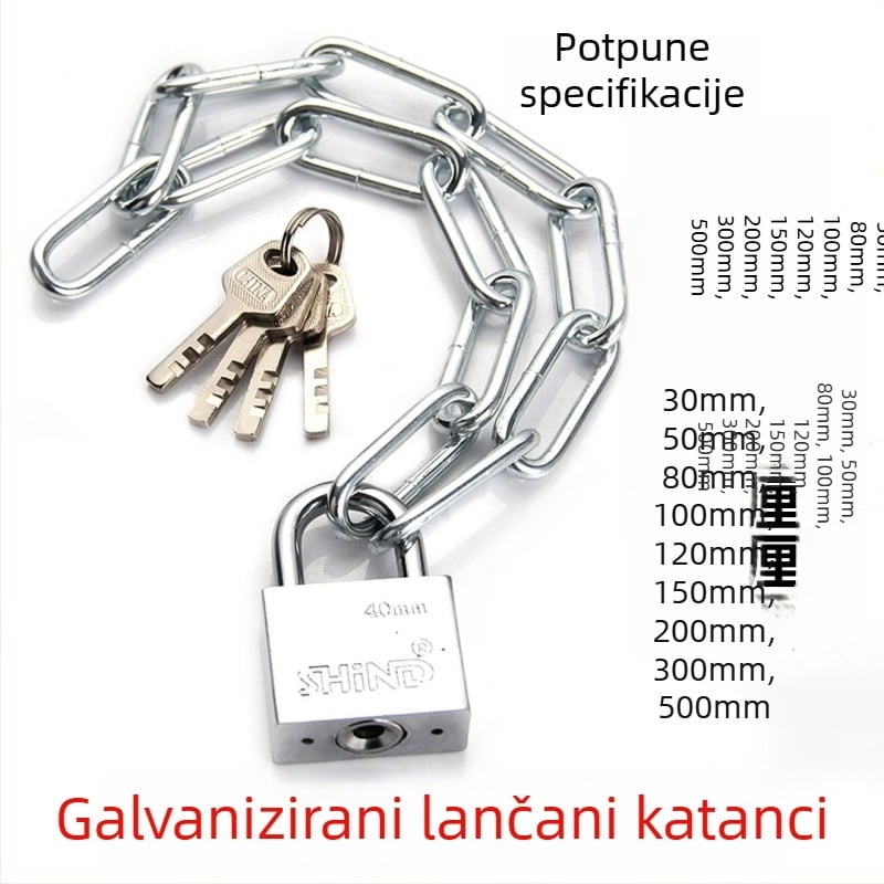 Gu Rui 122 Željezni lanac Zaključavanje za Bicikl i Motocikl - Moderan Minimalistički Stil, Težina 0,2-1,2 kg