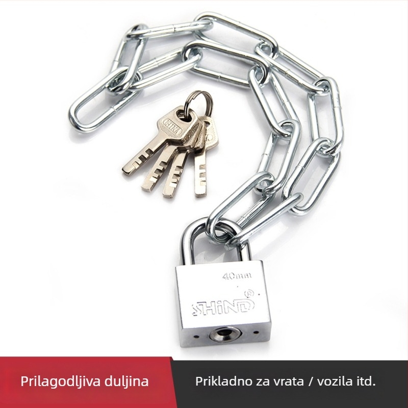 Gu Rui 122 Željezni lanac Zaključavanje za Bicikl i Motocikl - Moderan Minimalistički Stil, Težina 0,2-1,2 kg