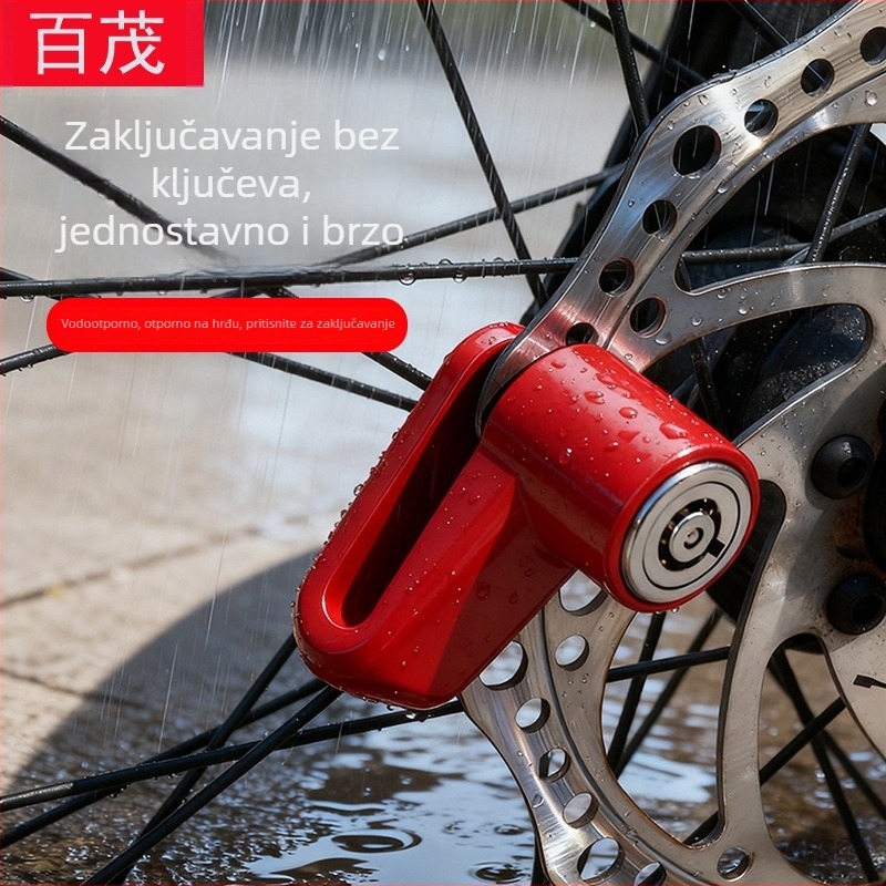 Mini disk zaključavanje od aluminijske legure za motocikl/e-bike/ bicikl – zaštita od krađe, protiv hrđe, anti-provalu, 80 g