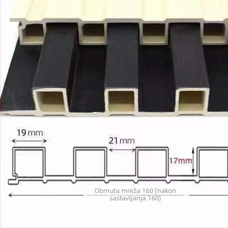 WPC drvo-plastični zidni panel s mrežom – Materijal: drvo-plastik; Model: Grid; Stil: Pattern, Novi kineski stil, Modern minimalist, Light Luxury; Brand: Fulida; Podrijetlo: Kina