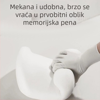 Set jastuka za naslon automobila s memorijskom pjenom za potporu vrata i lumbalne regije