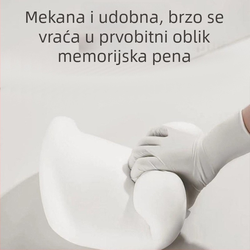 Set jastuka za naslon automobila s memorijskom pjenom za potporu vrata i lumbalne regije