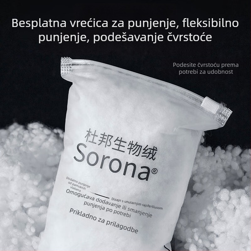 Universalni jastuk za glavu za automobil s podrškom za lumbalni dio, perforiranom zamš vanjskim dijeliem, bio fleece punilo, sve godine, prilagodljivo