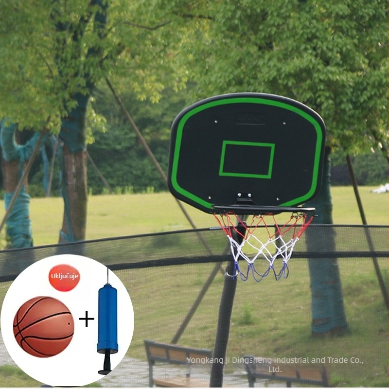 Stalak za koš za dječji trampolin — lijevano željezo, 3 kg, okvir i koš