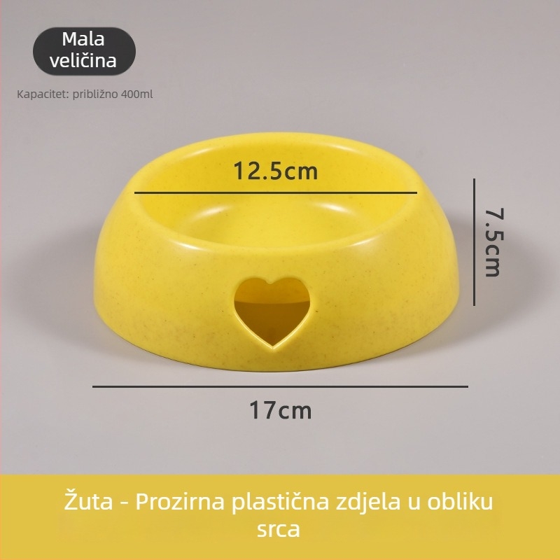 Zdjela za mačke s dizajnom protiv prevrnutja i podrškom za vrat, plastična