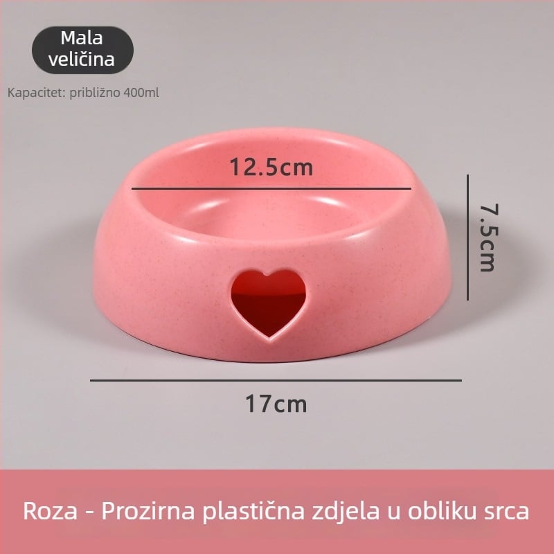 Zdjela za mačke s dizajnom protiv prevrnutja i podrškom za vrat, plastična
