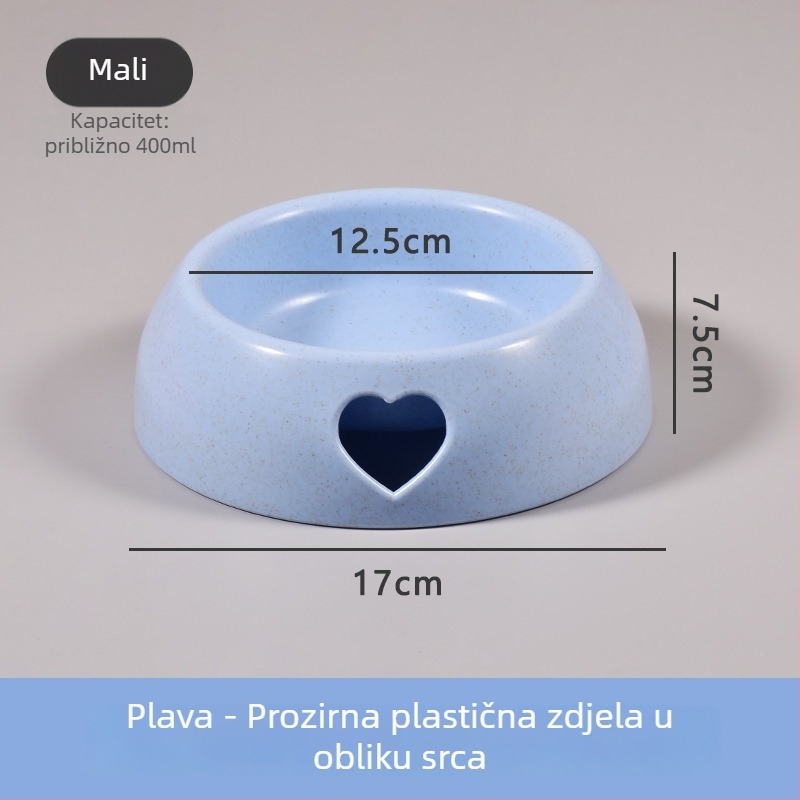 Zdjela za mačke s dizajnom protiv prevrnutja i podrškom za vrat, plastična