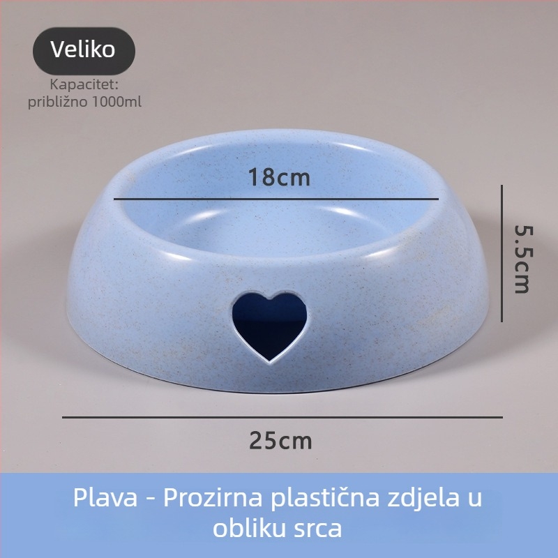 Zdjela za mačke s dizajnom protiv prevrnutja i podrškom za vrat, plastična