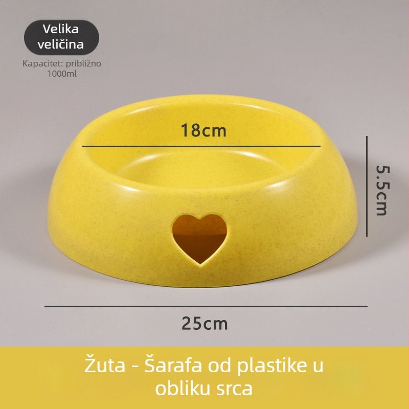 Zdjela za mačke s dizajnom protiv prevrnutja i podrškom za vrat, plastična