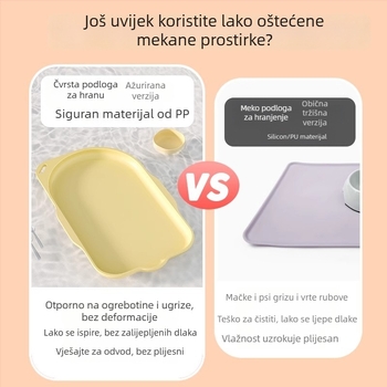 Plastična podloga za hranjenje mačaka – plastični alat za hranjenje kućnih ljubimaca, 100 komada po kutiji