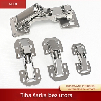 Zglob za vrata ormara – hidrauličko tlumenje, bez rupa, hladno valjani čelik, niklirano, model A1