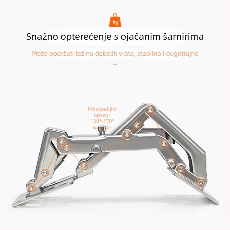 Zglob za vrata ormara – hidrauličko tlumenje, bez rupa, hladno valjani čelik, niklirano, model A1