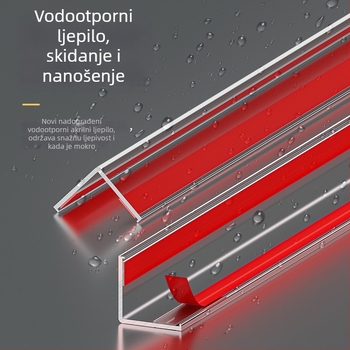 PVC zaštita ugla za zid, samoljepljiva, L-oblik rubni profil, duljina 3,35 m, za rub keramike