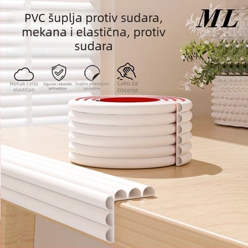 PVC šuplja zaštitna traka za rub stola, samolijepljiva, 200 setova
