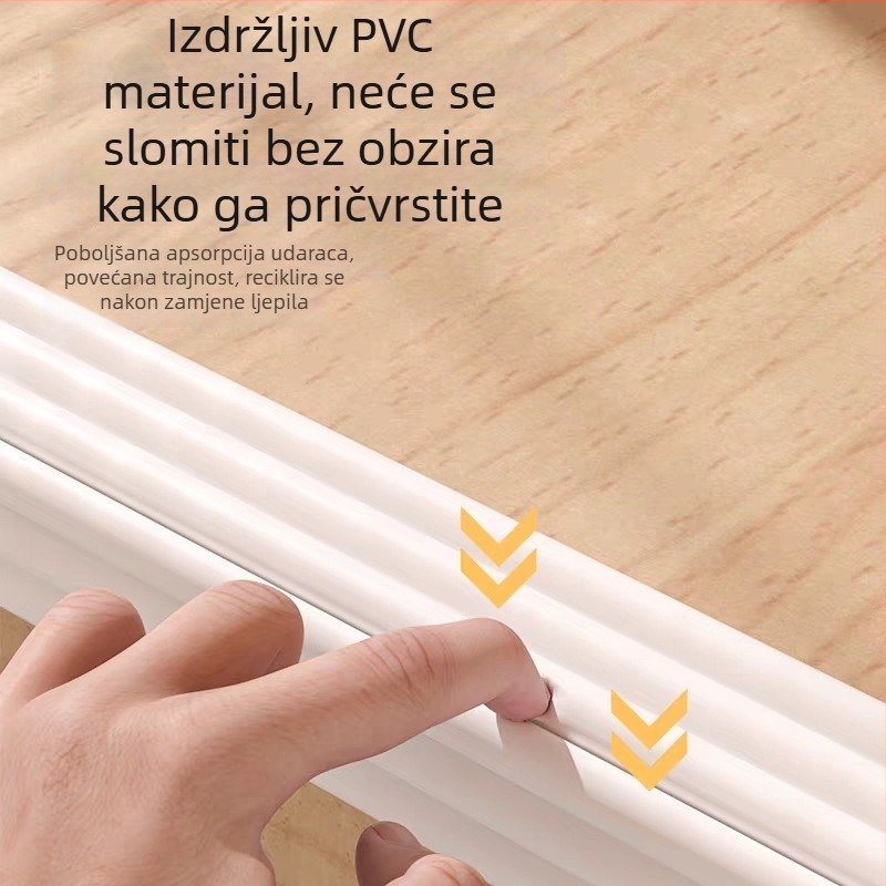 PVC šuplja zaštitna traka za rub stola, samolijepljiva, 200 setova