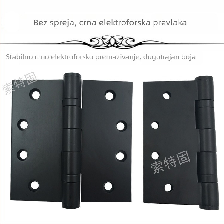 Šarka za drvena vrata od nehrđajućeg čelika — jednostavan stil, polirani + elektroplatirani površinski sloj, brend STG, nehrđajući čelik