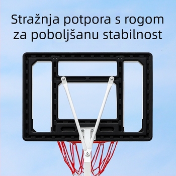 Prijenosni vanjski koš za košarku s podesivom visinom — čelična konstrukcija, 17 kg, Witess/Eyemaker