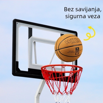Prijenosni vanjski koš za košarku s podesivom visinom — čelična konstrukcija, 17 kg, Witess/Eyemaker