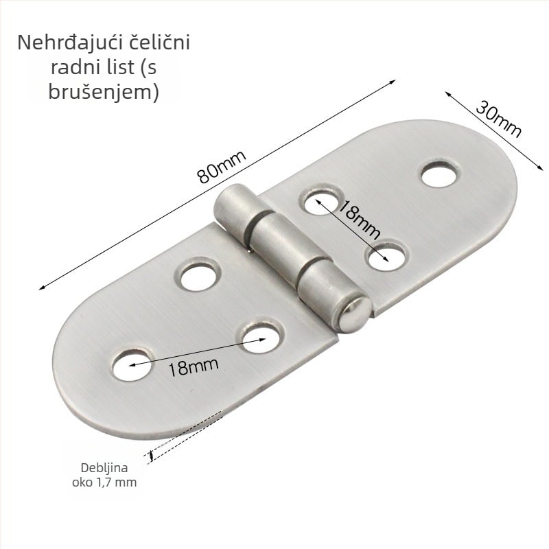 Šarnir za debeli okrugli stol, sklopna ploča, model 3+6, materijal: cinkova legura/nehrđajući čelik, sjajna završna obrada, moderni minimalistički stil