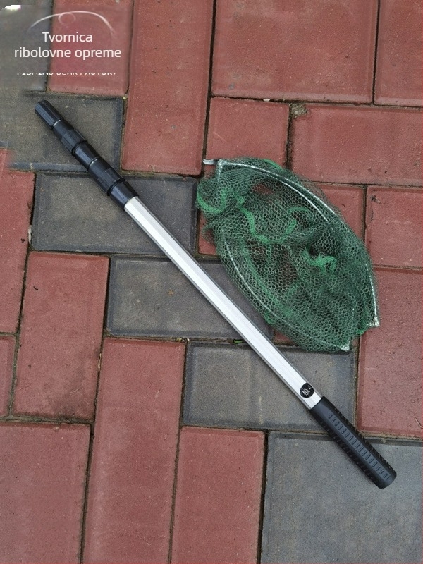 Aluminijski štap za mrežu sa čvrstom željeznom glavom – set za ribarske mreže