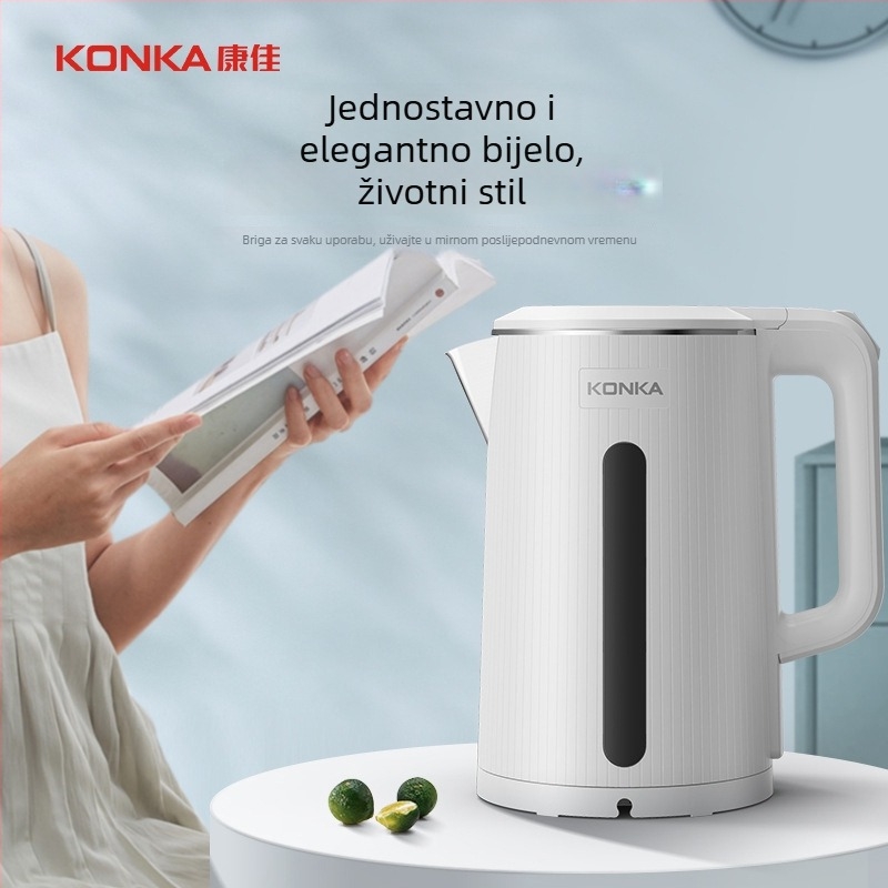 Električno kuhalo za vodu 1.8L, nehrđajući čelik, dno grijanje, 1500–2000W, automatsko isključivanje