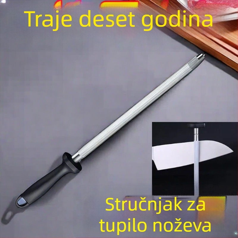 Štap za oštrenje nože — nehrđajući čelik, alat za oštrenje, moderni minimalistički stil (lansirano 2024)