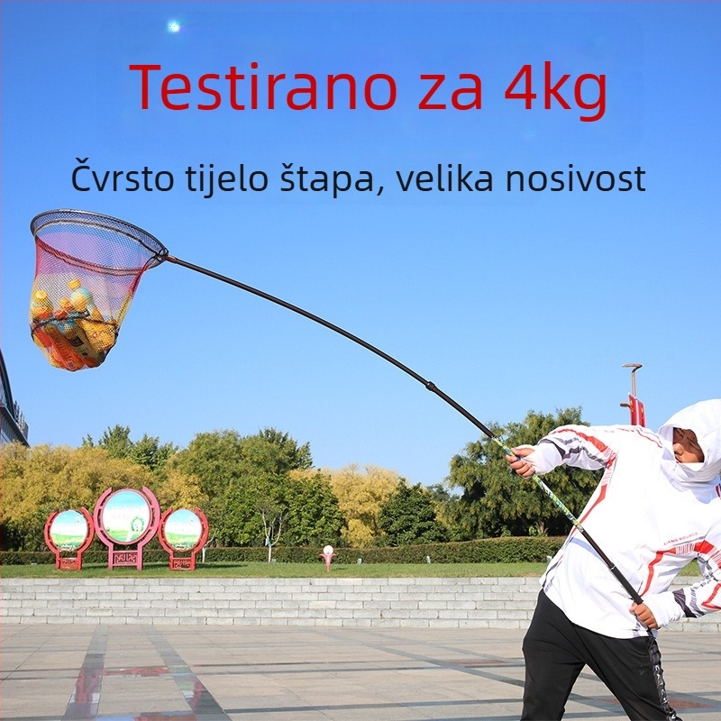 Karbonski držač za ribolovni štap s teleskopskim stalkom – 2 segmenta, podesivo, težina 80