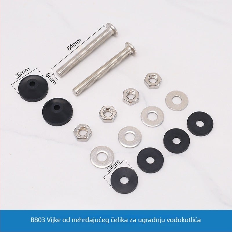 Split vijak za ugradnju poklopca zahodske posude – bakar i nehrđajući čelik, modeli B801/B802/B803/B804, marka Group Technology Bathroom, stil Standardno/ Moderna jednostavnost