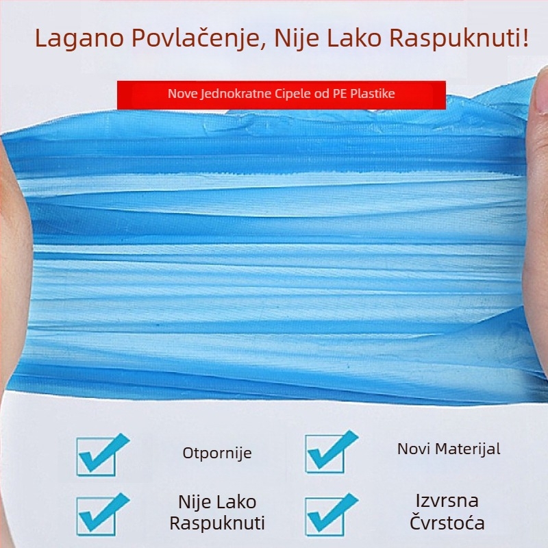 Jednokratne PE navlake za cipele, prašinu otporne i zaštitne, debele plastične navlake za stopala, univerzalna kompatibilnost