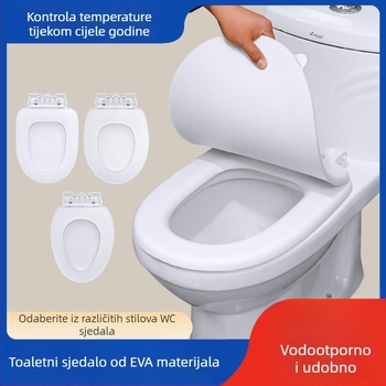 Poklopac za WC sjedalo od EVA pjene - podesiv razmak rupa 11–17, Model 025, Stil: Standardni/Modern minimalistički