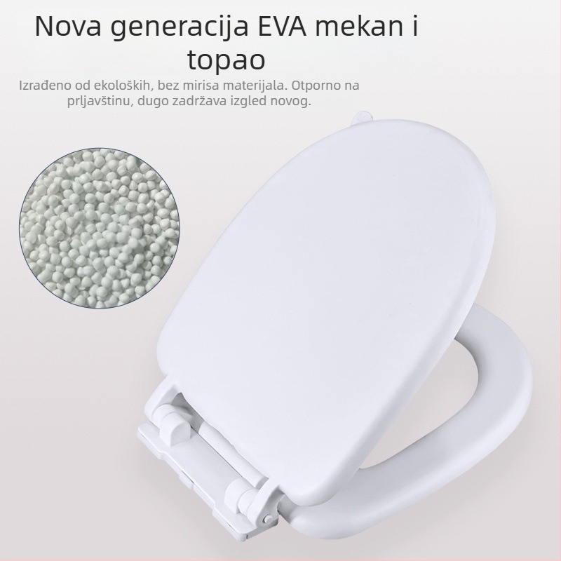 Poklopac za WC sjedalo od EVA pjene - podesiv razmak rupa 11–17, Model 025, Stil: Standardni/Modern minimalistički