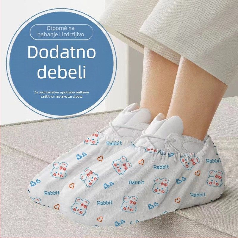 Jednokratne navlake za obuću od netkanog materijala za odrasle – deblje, otporne na prašinu, s motivom zeca