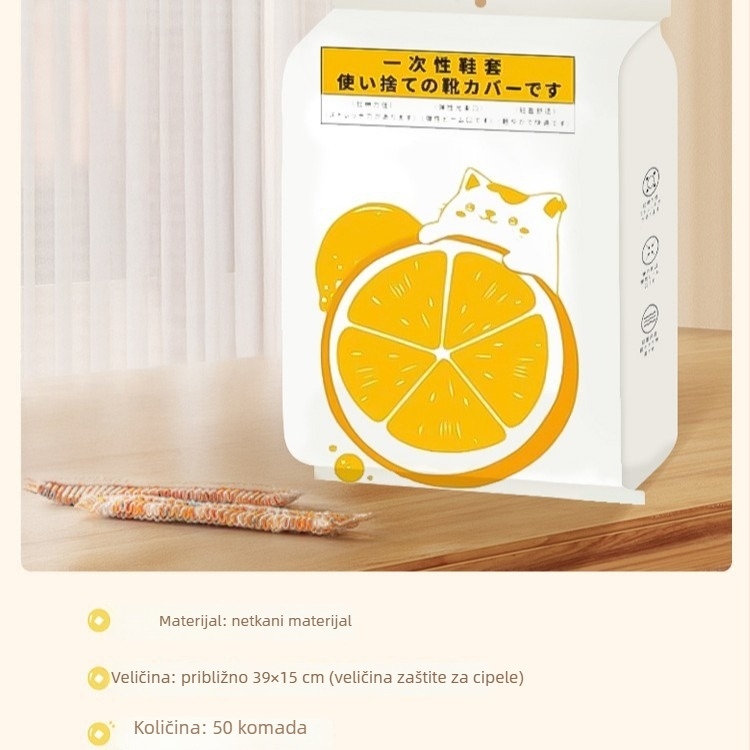 Jednokratne navlake za cipele od netkanog materijala s otiskom, ojačane protiv klizanja za unutarnju upotrebu, uzorom medvjeda