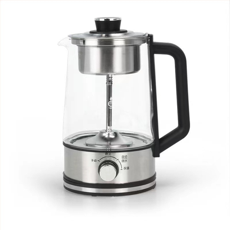 Automatska čajna posuda s tijelom od borosilikatnog stakla, kapacitet 1–1,5 L, 220 V, 500–1000 W, mehaničko upravljanje