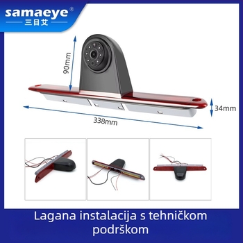 RV kamera za vožnju unatrag s fisheye širokim kutem, 1080p HD noćni prikaz, CCD senzor, 12V napajanje, 170° podesiv kut gledanja