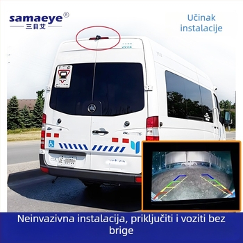 RV kamera za vožnju unatrag s fisheye širokim kutem, 1080p HD noćni prikaz, CCD senzor, 12V napajanje, 170° podesiv kut gledanja